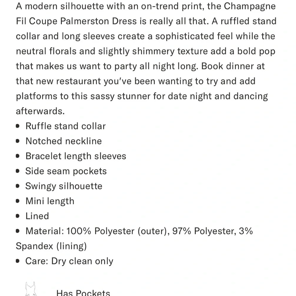 Tuckernuck Palmerston Mini Dress-Champagne/Gold-Women’s S-Formal-NEW-Formal-Wed - Picture 6 of 14